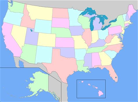 United States and capitals interactive map .